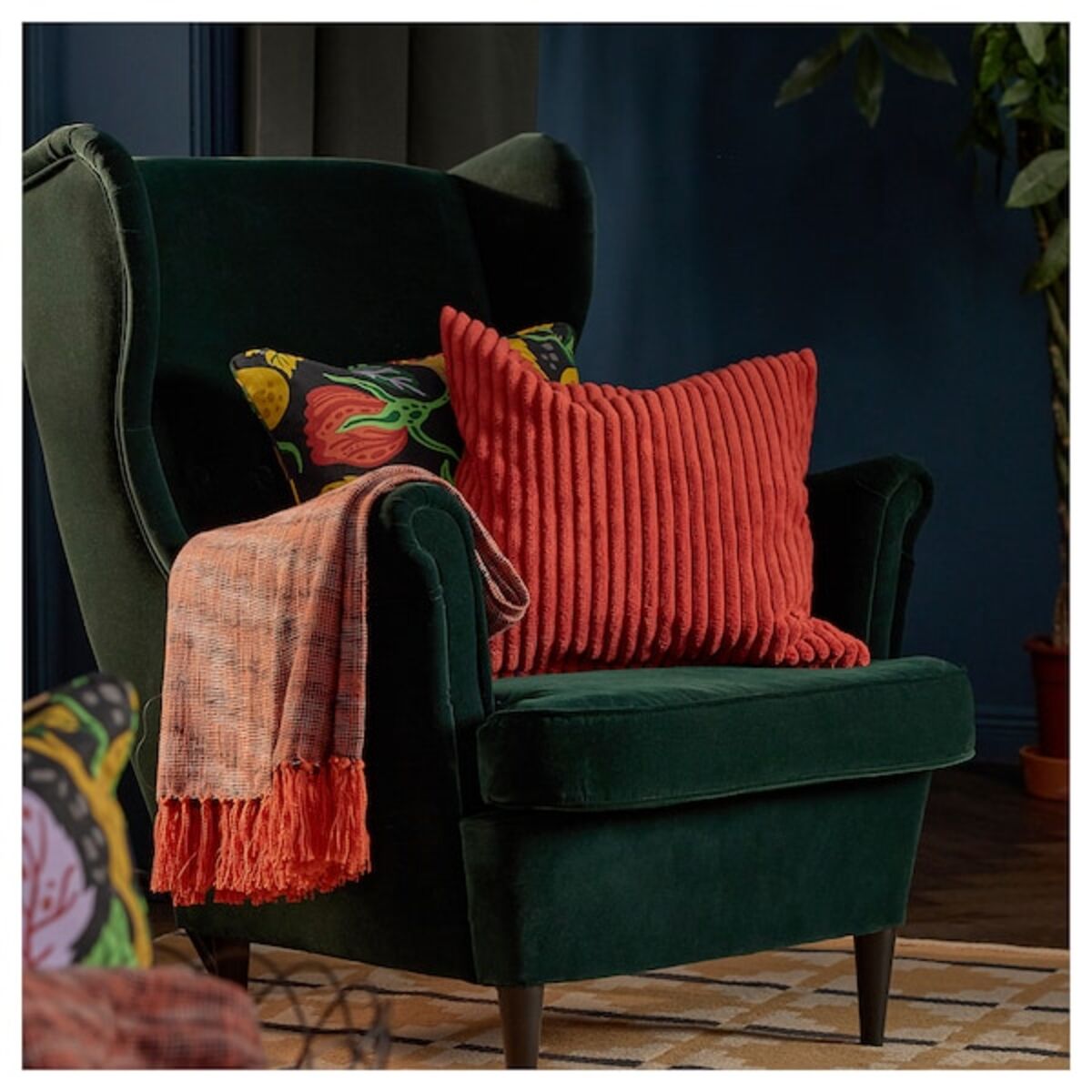 Bild 2 von HÖSTAGILLE Kissenbezug, rot 50x50 cm