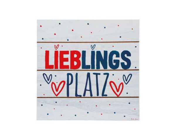 Bild 1 von Deko Schild "Lieblingsplatz", MDF, 24x24cm