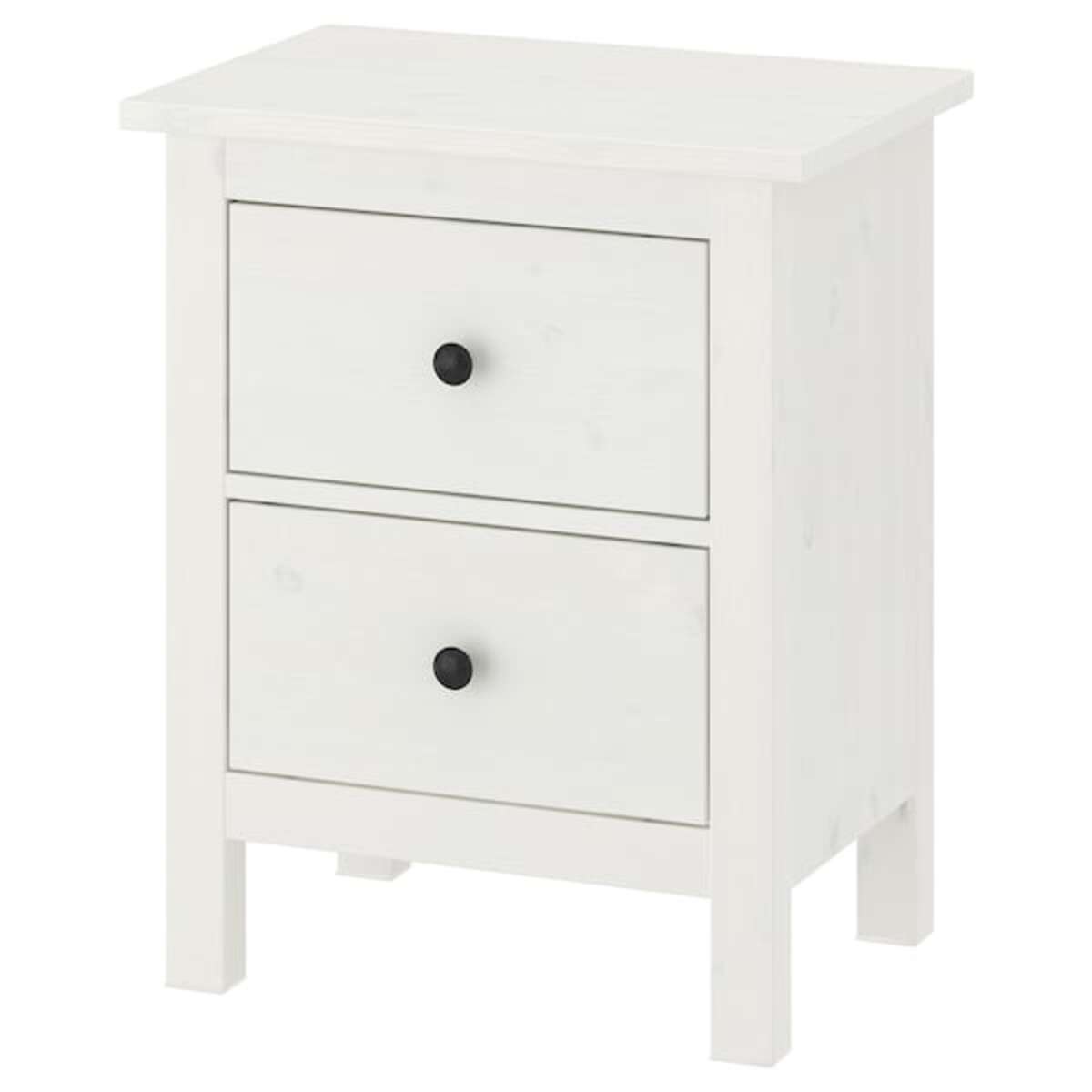 Bild 1 von HEMNES Kommode mit 2 Schubladen, weiß gebeizt 54x66 cm