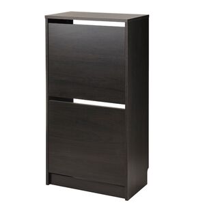 BISSA Schuhschrank, 2fach, schwarzbraun 49x28x93 cm