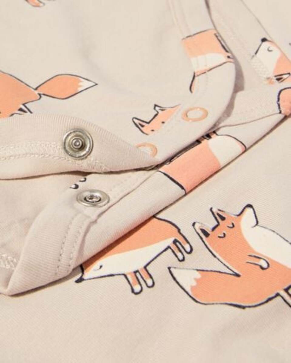 Bild 3 von Strampler aus Bio-Baumwolle mit Stretch, Fuchs – 3 Stück hellgrau