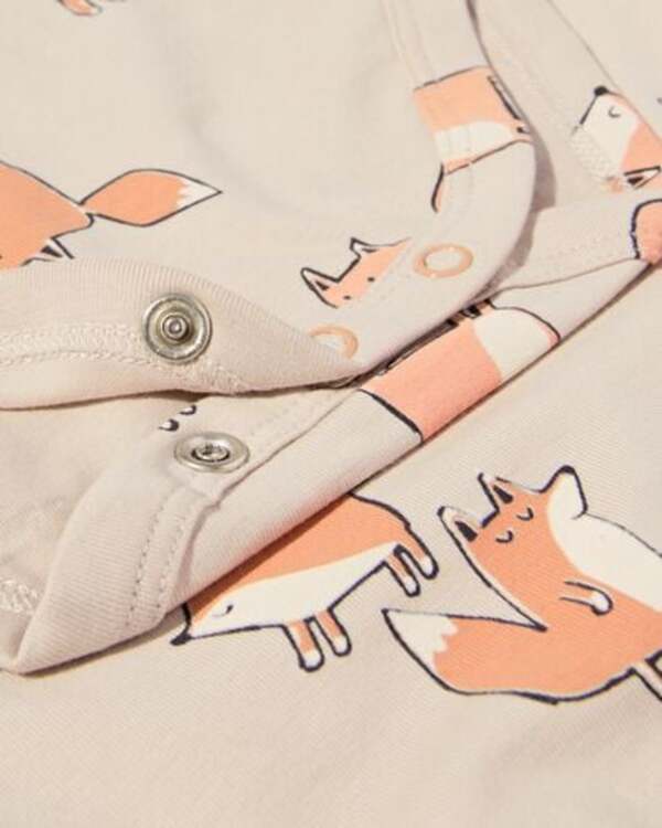 Bild 3 von Strampler aus Bio-Baumwolle mit Stretch, Fuchs – 3 Stück hellgrau