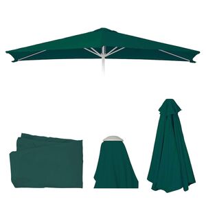 Ersatz-Bezug für Sonnenschirm Castellammare, Sonnenschirmbezug Ersatzbezug, 2x3m rechteckig Stoff/Textil 4,5kg UV-Schutz 50+ ~ grün