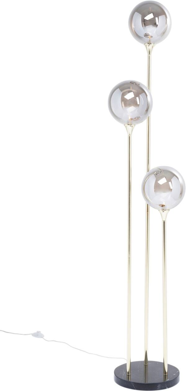 Bild 1 von KARE DESIGN Retrofit Stehlampe AL CAPONE TRE 176 cm goldfarbig - H. 176 cm - 3 runde Lampenschirme aus getöntem Glas