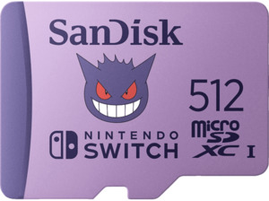 SANDISK Pokémon™ Gengar microSD™-Karte 512 GB, Flash-Speicherkarte, Lila, Lila