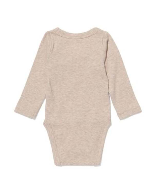 Bild 4 von größenflexibler Baby-Wickelbody, Feinripp, mit Bambus/Elasthan sandfarben