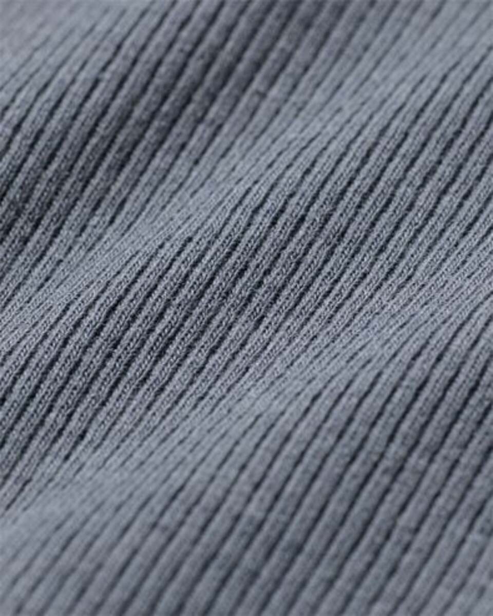 Bild 2 von größenflexibler Newborn-Wickelbody, Feinripp, mit Bambus/Elasthan dunkelgrau