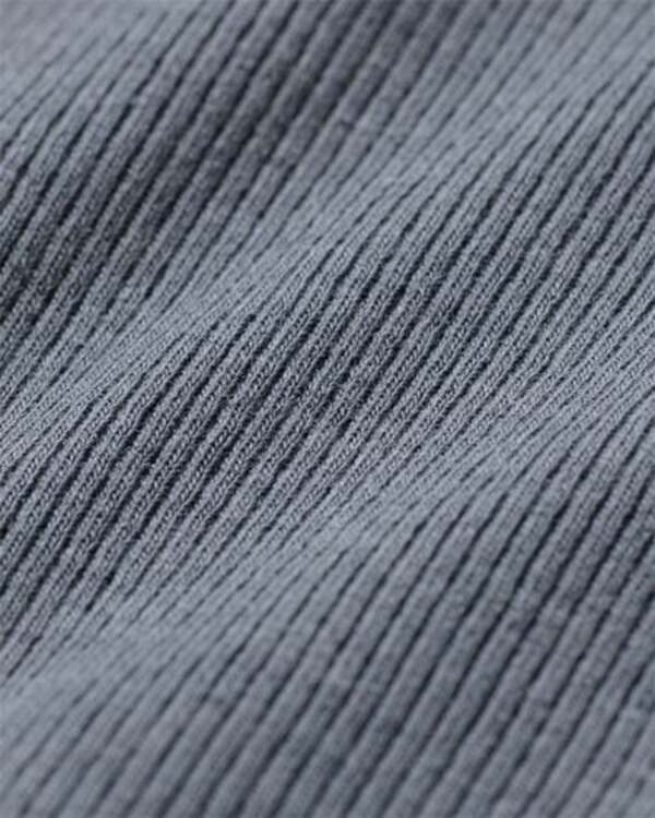 Bild 2 von größenflexibler Newborn-Wickelbody, Feinripp, mit Bambus/Elasthan dunkelgrau