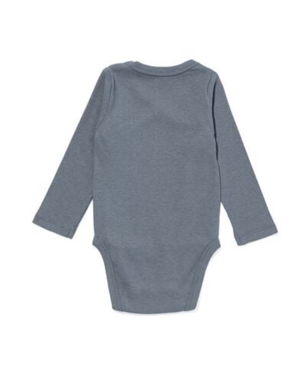 Bild 4 von größenflexibler Newborn-Wickelbody, Feinripp, mit Bambus/Elasthan dunkelgrau