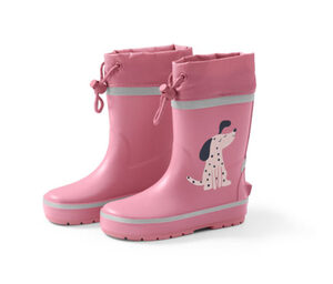 Gummistiefel, rosa Hund