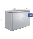 Bild 4 von Biohort HighBoard 200, quarzgrau-metallic, ca. B200/H127/T84 cm