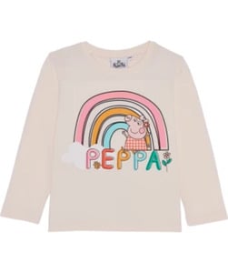 Peppa Pig Langarmshirt, Peppa Pig, Rundhalsausschnitt, hellrosa