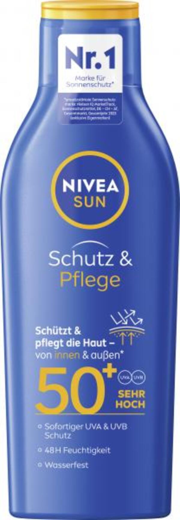 Bild 1 von Nivea Sun Schutz & Pflege Sonnenmilch LSF 50+