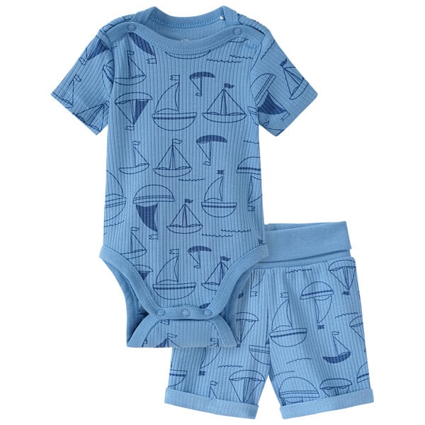 Bild 1 von Newborn Body und Shorts im Set BLAU