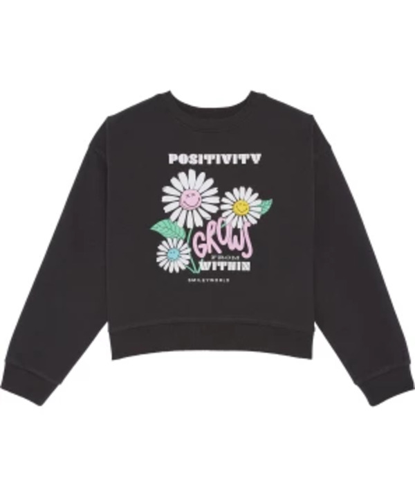 Bild 1 von Smiley World Sweatshirt, Rundhalsausschnitt, dunkelgrau