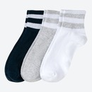 Bild 1 von Herren-Kurzschaft-Sport-Socken mit Rippen-Design, 3er-Pack, White