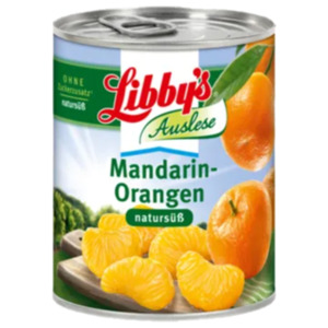 Libby´s Natursüß-/ Mandarin Orangen, Pfirsichhälften oder Frucht-Cocktail