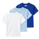 Bild 1 von 3 Baby T-Shirts unifarben HELLBLAU / KÖNIGSBLAU / WEISS