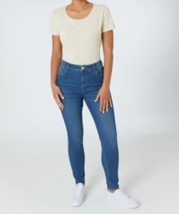 High-Waist-Jeans, Janina, Skinny-fit, knöchellang, jeansblau