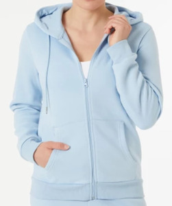 Hellblaue Sweatjacke, Janina, Kapuze, hellblau