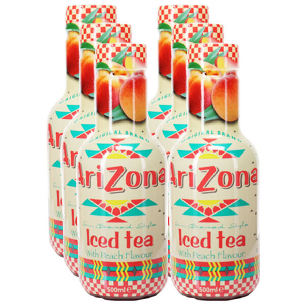 Bild 1 von AriZona Iced Tea Peach, 6er Pack (EINWEG) zzgl. Pfand