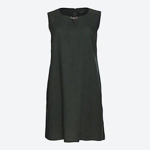 Damen-Kleid mit Leinen, große Größen, Dark-green