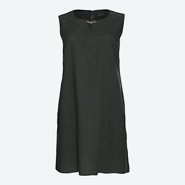 Bild 1 von Damen-Kleid mit Leinen, große Größen, Dark-green