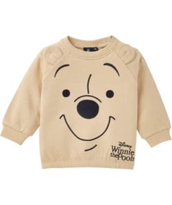 Winnie Pooh Pullover, Schulterknöpfe, naturfarben