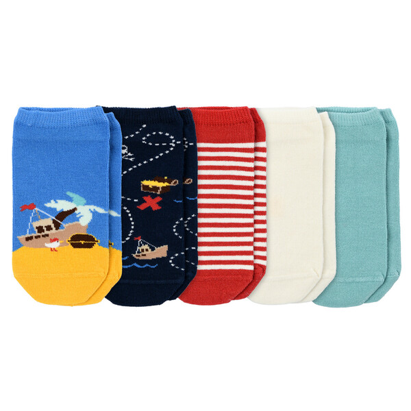 Bild 1 von 5 Paar Jungen Sneaker-Socken im Set DUNKELBLAU / BUNT