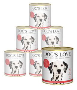 DOG'S LOVE Nassfutter für Hunde Adult, 6 x 800 g