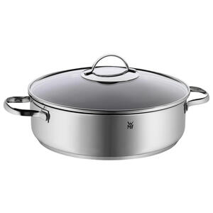 WMF Schmorpfanne Devil, Silber, Metall, 5 l, rund, backofengeeignet,backofengeeignet, rostfrei, antihaftbeschichtet, ergonomischer Griff, PFOA-frei, Kochen, Pfannen, Bratpfannen