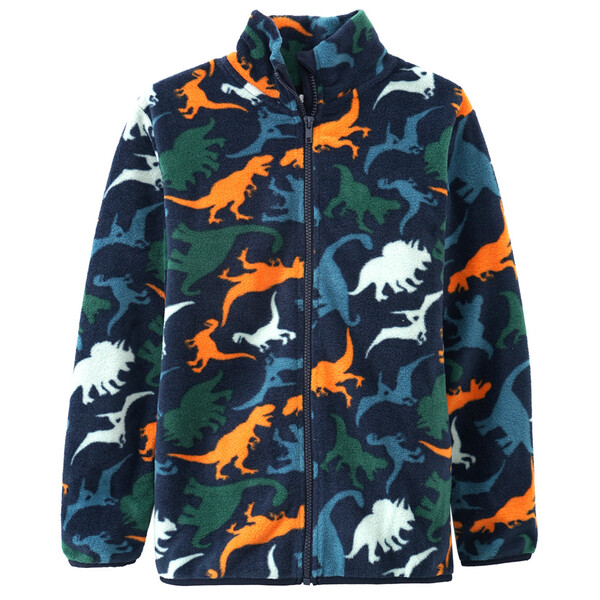 Bild 1 von Jungen Fleecejacke mit Stehkragen DUNKELBLAU / ORANGE