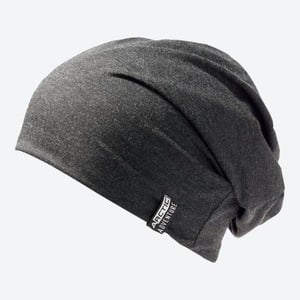 Herren-Jersey-Beanie mit Web-Label, Dark-gray