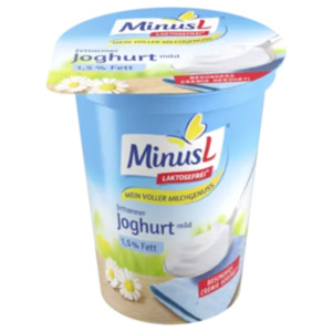 MinusL Joghurt Natur 1,5/3,8/9 %