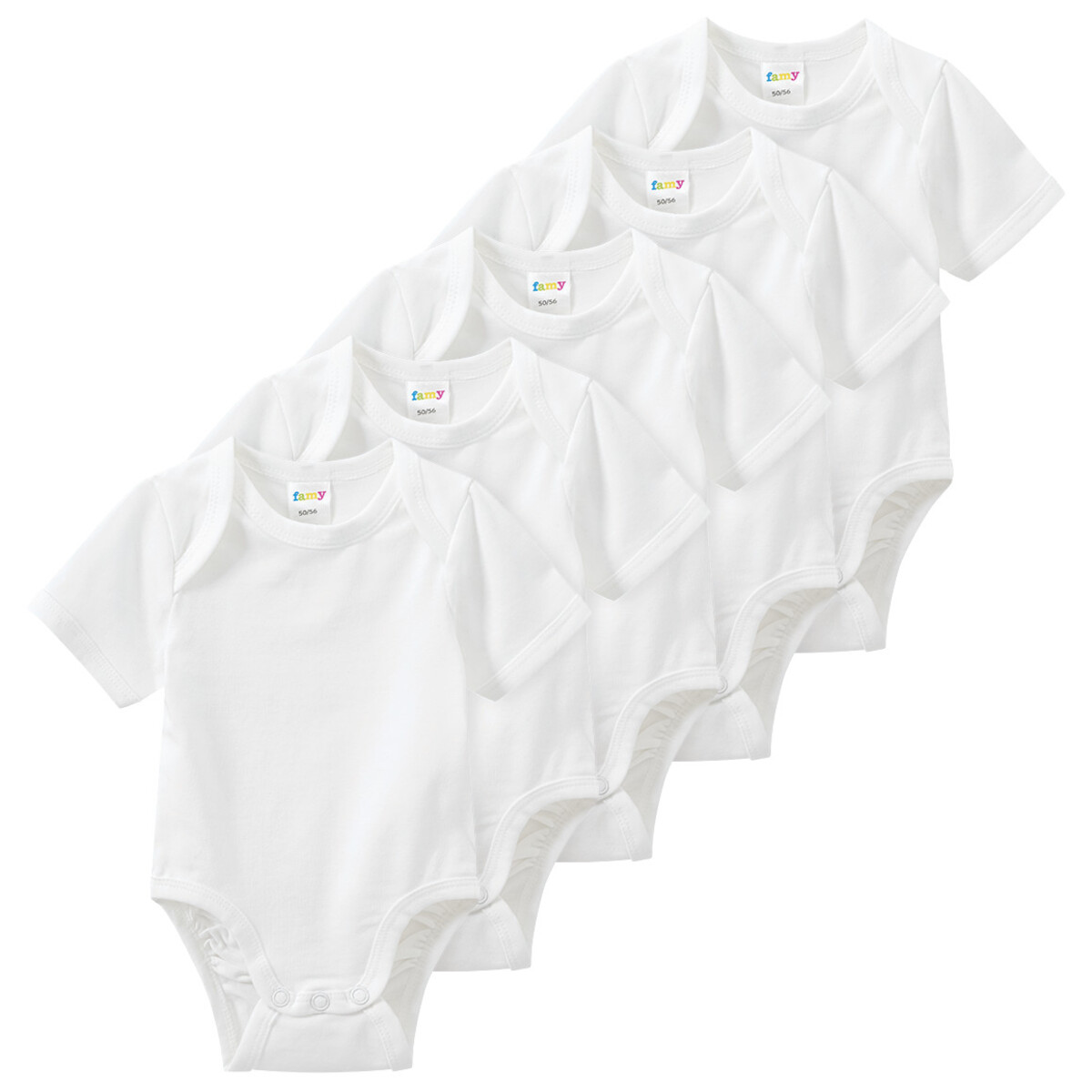 Bild 1 von 5 Baby Bodys in unifarben WEISS