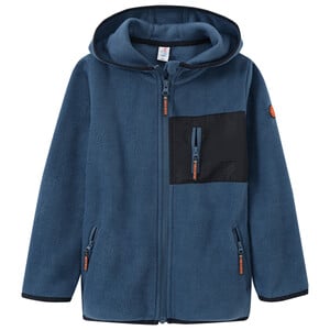 Kinder Trekking-Jacke aus Fleece DUNKELBLAU