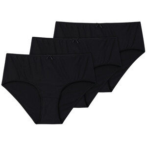 3 Damen Pantys im Basic-Look SCHWARZ