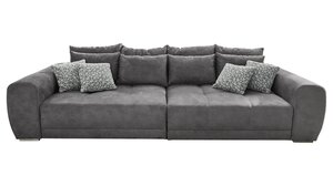 Big Sofa mit Federkern grau 306 cm - MOLDAU