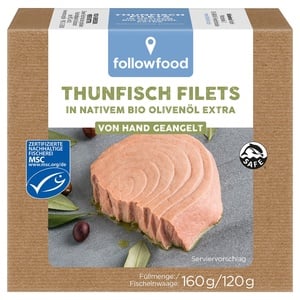 FOLLOWFOOD Thunfischfilets 160 g