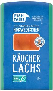 FISH TALES Geräucherter Lachs oder Wildlachs, 50-g-Packg.