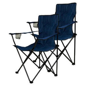 VCM Campingstuhl-Set navy Polyester-Mischgewebe B/H/T: ca. 85x85x50 cm