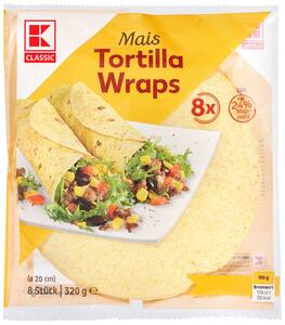 K-CLASSIC Tortilla Wraps, Ø 20 cm, 8 St. = 320-g-Packg.