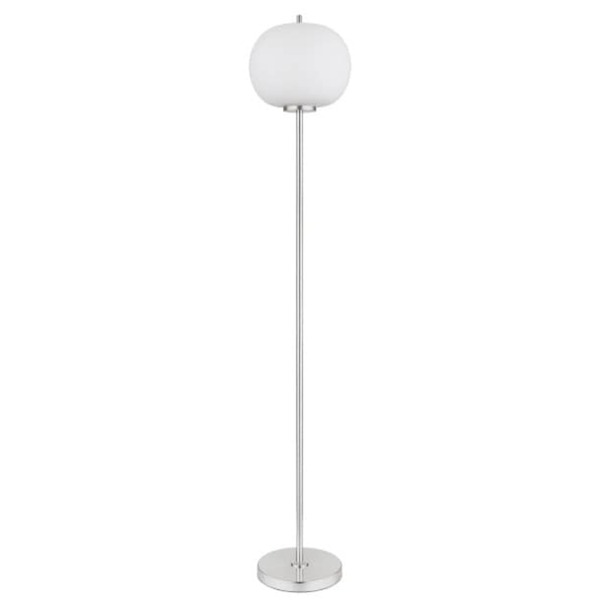 Bild 1 von GLOBO Retrofit Stehlampe Blacky nickelfarbig /opalweiß 30x30cm H160cm