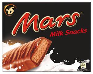 MARS, BOUNTY oder MILKY WAY Milk Snacks, 6 St. = 168-g-Packg.