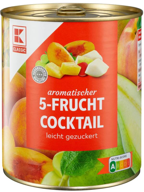 Bild 1 von K-CLASSIC 5-Frucht-Cocktail, 820-g-Dose