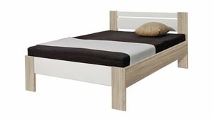 Futonbett 140 x 200 cm Einzelbett Sonoma Eiche - weiß - VEGA