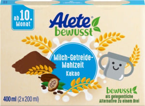 Alete bewusst Milch-Getreide-Mahlzeit Kakao ab 10. Monat, 400 ml