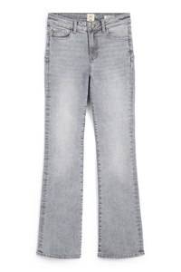 C&A Bootcut Jeans-Mid Waist-Shaping Jeans-LYCRA®, Grau, Größe: 34