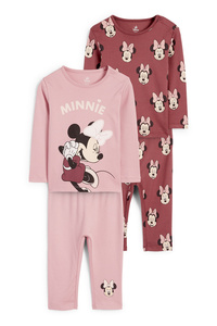 C&A Multipack 2er-Minnie Maus-Baby-Pyjama-4 teilig, Pink, Größe: 62