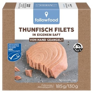 FOLLOWFOOD Thunfischfilets 185 g